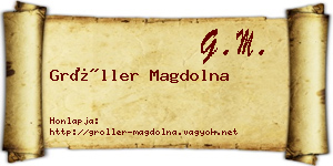 Gröller Magdolna névjegykártya